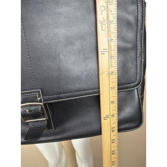Coach Transatlantic 70035 Black Leather Men’s Laptop Briefcase Messenger 16x11 - Picture 16 of 16